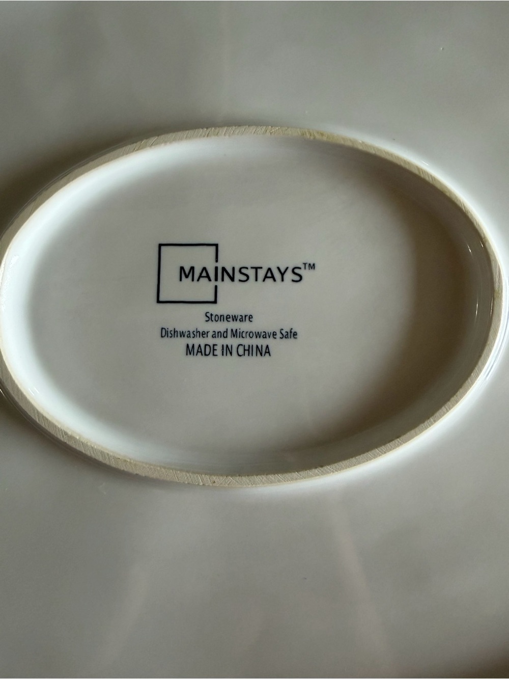 Mainstays White Oval Ceramic Serving Platter - Picture 5 of 5